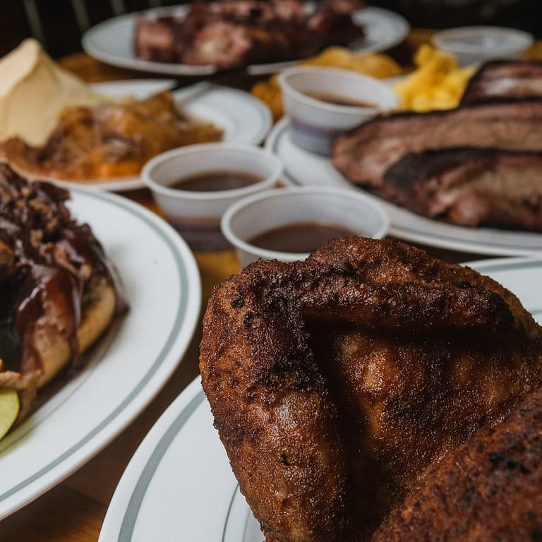 Lunch at Our Southern BBQ Restaurant